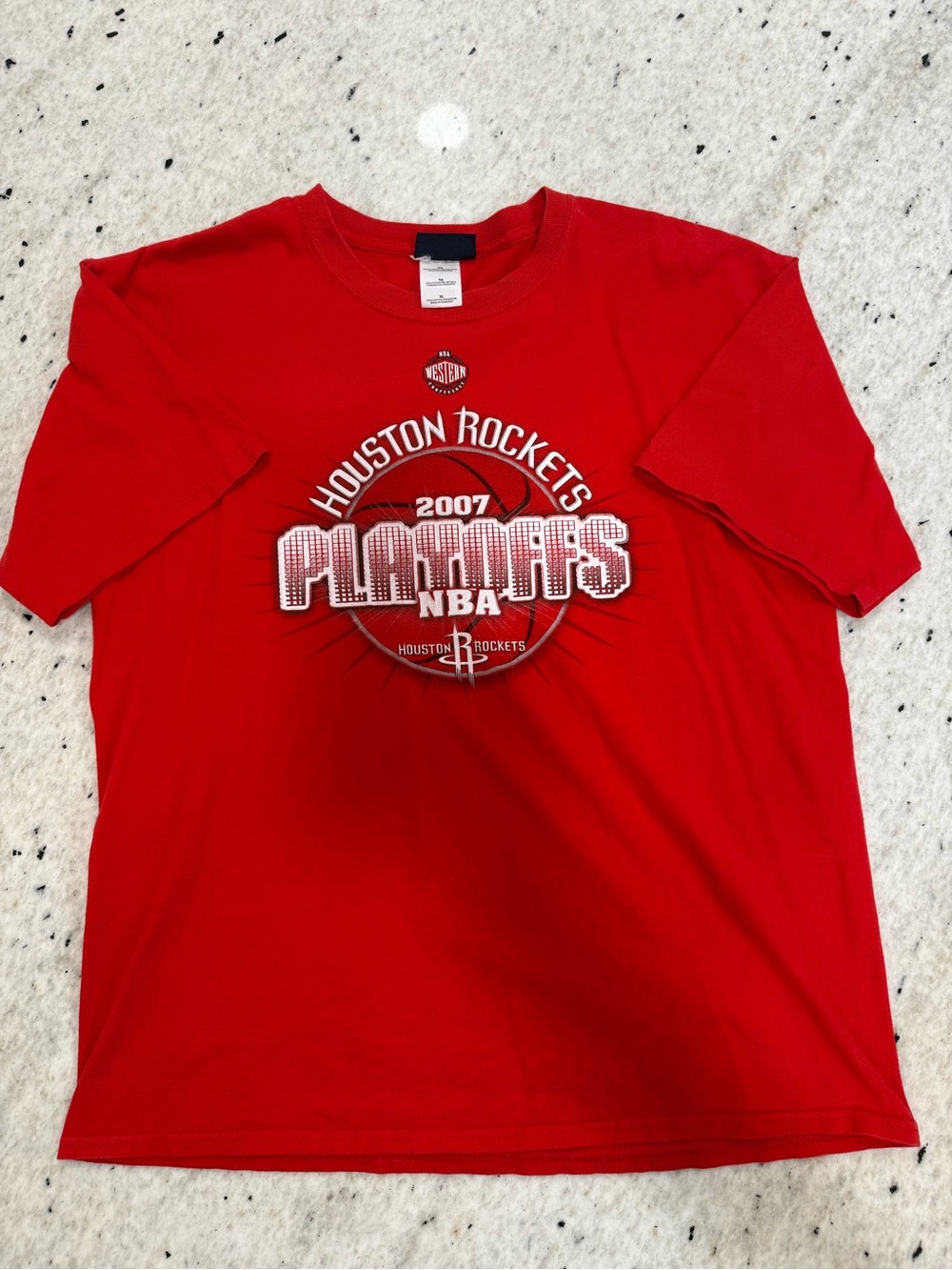 Houston Rockets 2007 Playoffs Red Short Sleeve T-Shirt